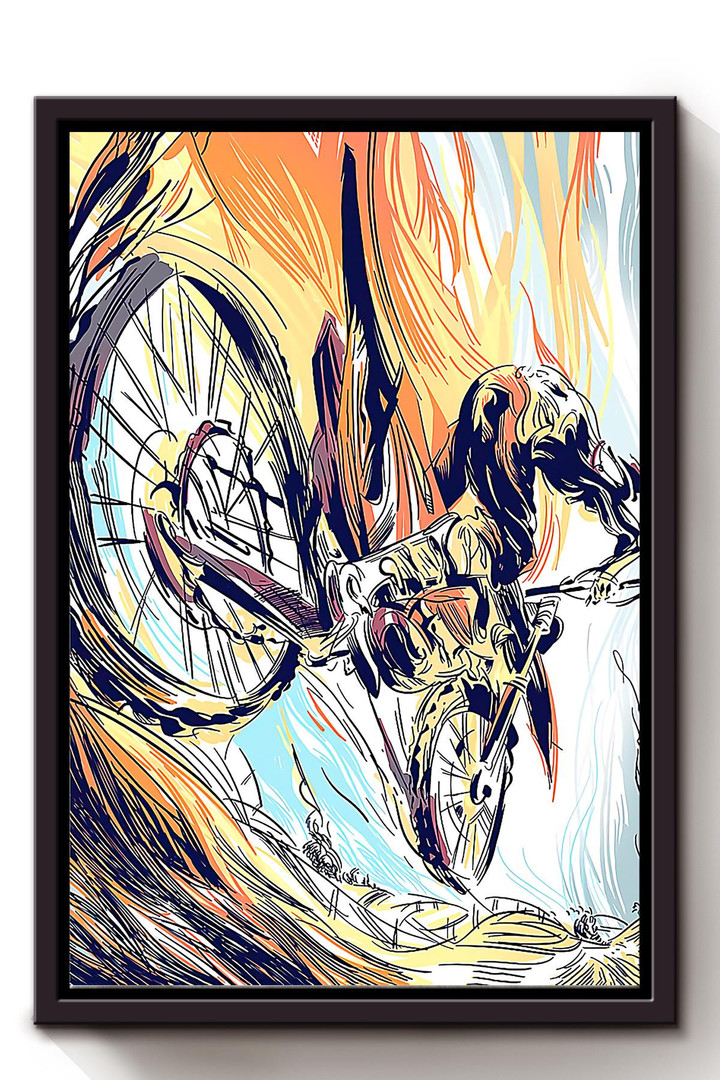Colorful Cycling Artwork Wall Art For Home Bedroom Decor Aeticon