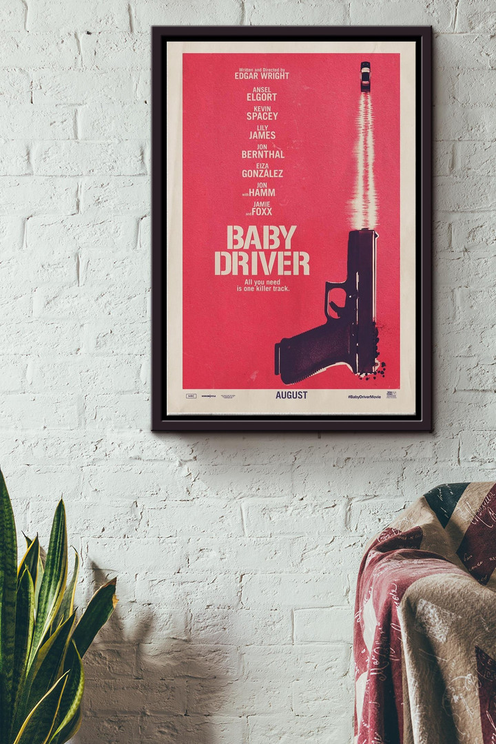 Baby Driver Minimalist Poster Photographic Print Framed Matte Canvas Aeticon