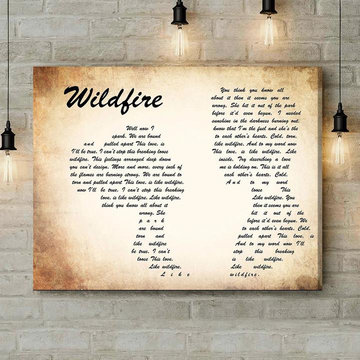 Seafret Wildfire Man Lady Couple Song Lyric Art Print - Canvas Print Wall Art Home Decor