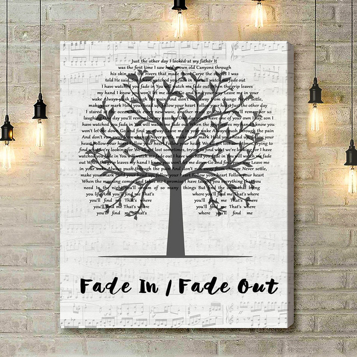 Nothing More Fade In Fade Out Music Script Tree Song Lyric Art Print - Canvas Print Wall Art Home Decor