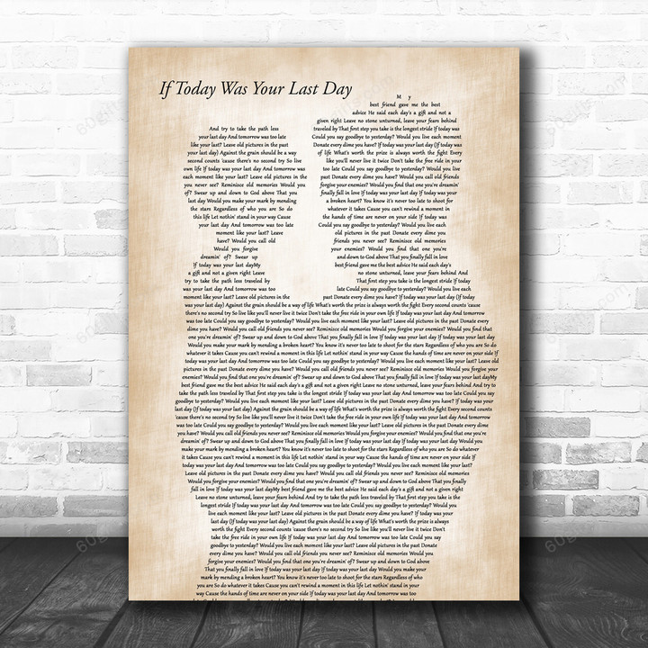 Nickleback If Today Was Your Last Day Father & Child Song Lyric Art Print - Canvas Print Wall Art Home Decor