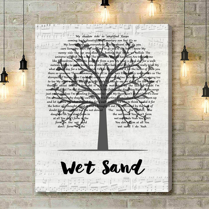 Red Hot Chili Peppers Wet Sand Music Script Tree Song Lyric Art Print - Canvas Print Wall Art Home Decor