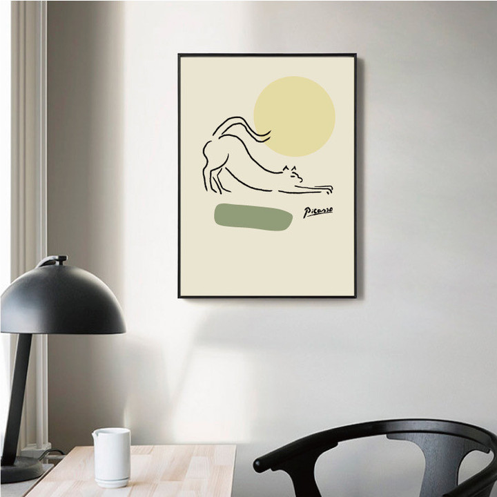 Yoga Cat | Modern Art Minimalism Luxury Multi Canvas Prints Aeticon
