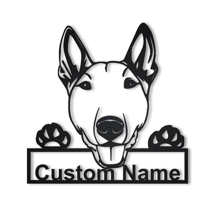 Personalized Bull Terrier Dog Metal Sign Art Custom Bull Terrier Dog Metal Sign Bull TerrierDog Home Decor Animal Funny