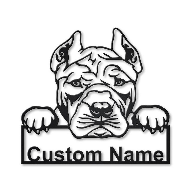 Personalized American Bully Dog Metal Sign Art Custom American Bully Metal Sign American Bully Funny Dog Gift Animal Custom