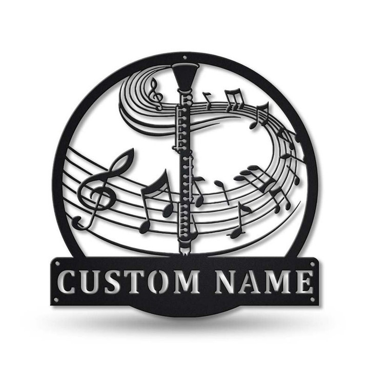 Personalized Clarinet Music Metal Sign Art Custom Clarinet Music Metal Sign Clarinet Gifts for Men Clarinet Gift Music Gift