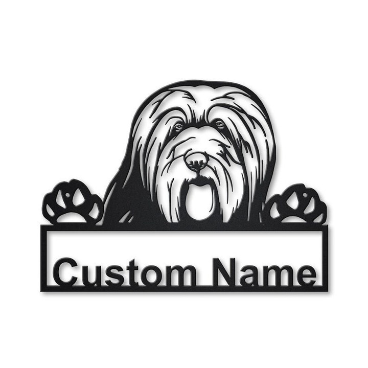 Personalized Bearded Collie Dog Metal Sign Art Custom Bearded Collie Dog Metal Sign Dog Gift Birthday Gift Animal Funny Gift