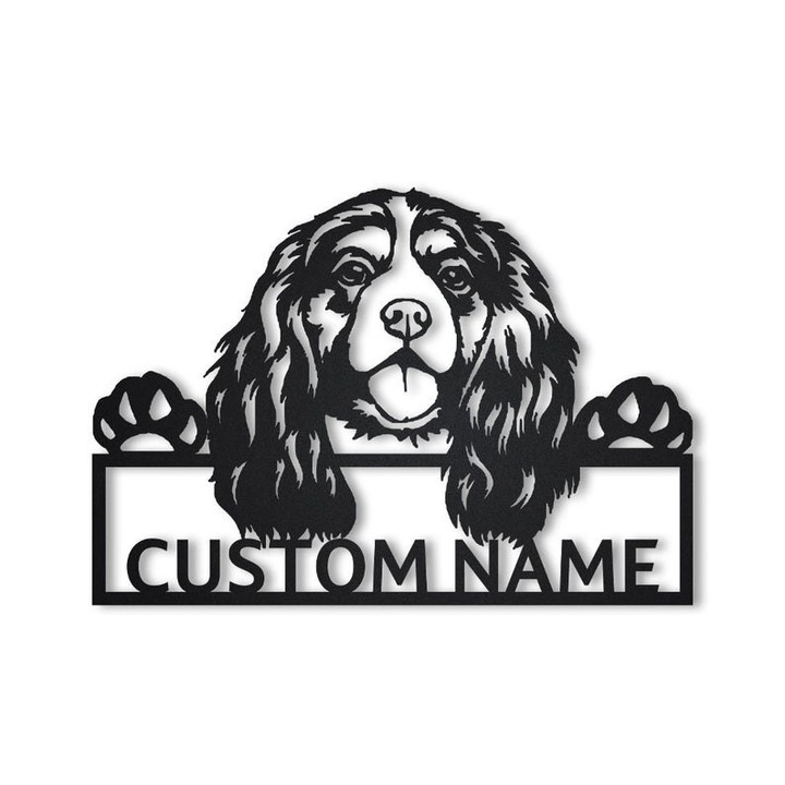 Personalized Cavalier King Charles Dog Metal Sign Art Custom Cavalier King Charles Metal Sign Dog Gift Birthday Gift Animal Funny