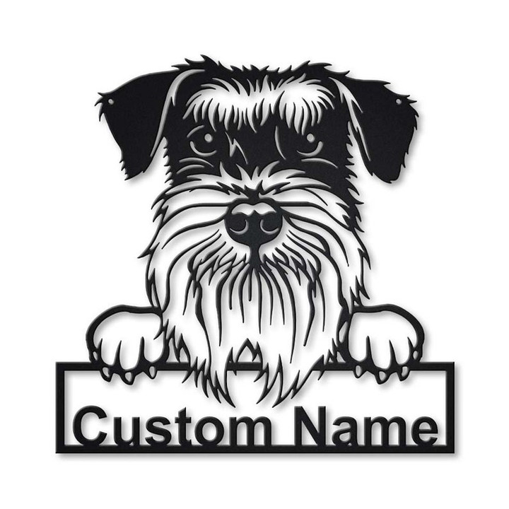 Personalized Standard Schnauzer Dog Metal Sign Art Custom Standard Schnauzer Dog Metal Sign Father's Day Gift Pets Gift Birthday Gift