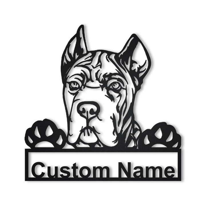 Personalized Cane Corso Dog Metal Sign Art Custom Cane Corso Dog Metal Sign Dog Gift Birthday Gift Animal Funny