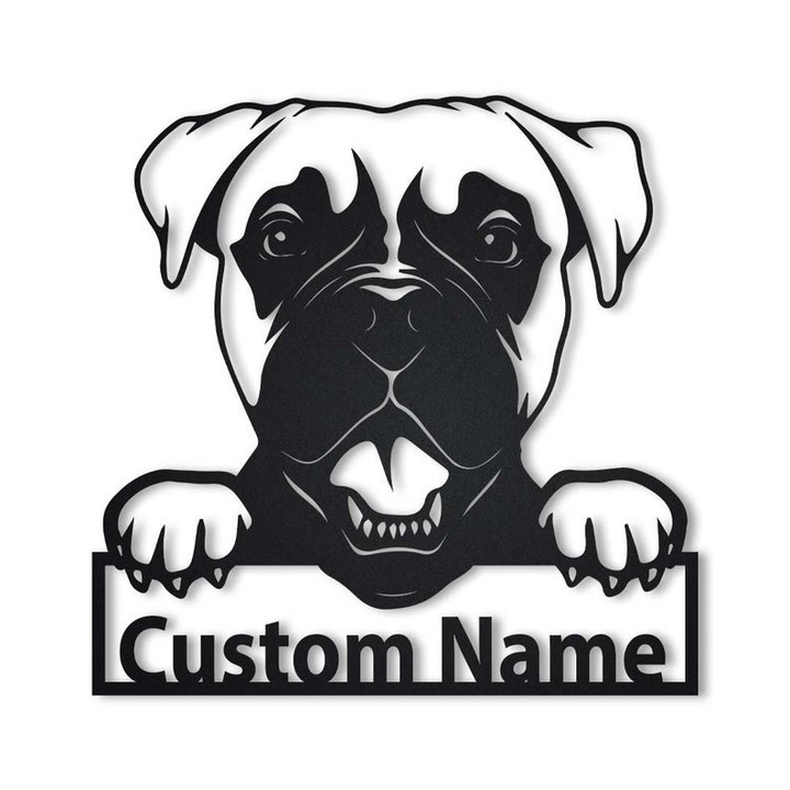 Personalized Boxer Dog Metal Sign Art Custom Boxer Dog Metal Sign Boxer Dog Funny Dog Gift Animal Custom