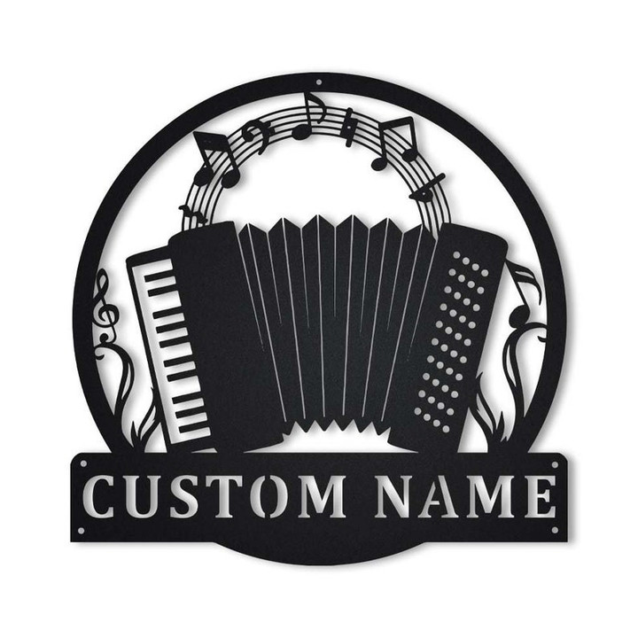 Personalized Accordion Metal Sign Art Custom Accordion Metal Sign Accordion Gifts for Men Accordion Gift Musical Instrument Gift