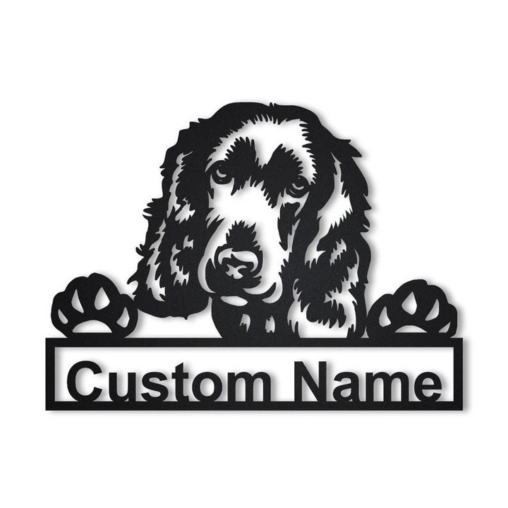 Personalized English Cocker Spaniel Dog Metal Sign Art Custom English Cocker Spaniel Metal Sign Dog Gift Birthday Gift Animal Funny