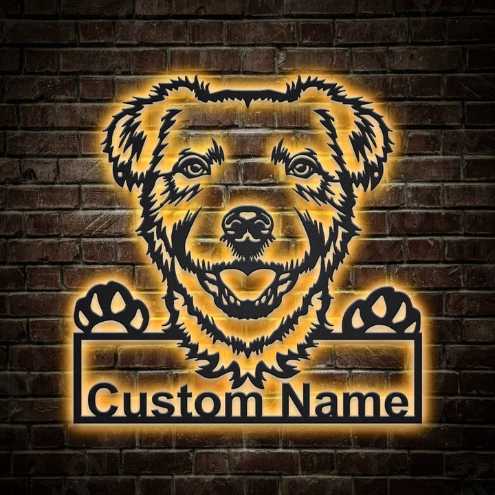 Personalized Parson Russell Dog Metal Sign With LED Lights Custom Parson Russell Dog Metal Sign Birthday Gift Pets Gift
