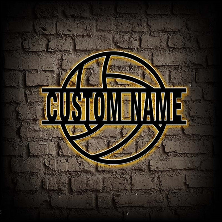 Personalized Volleyball Metal Wall Art Volleyball Metal Sign Custom Volleyball Player Name Sign Volleyball Wall Decor Volleyball Lover Gift