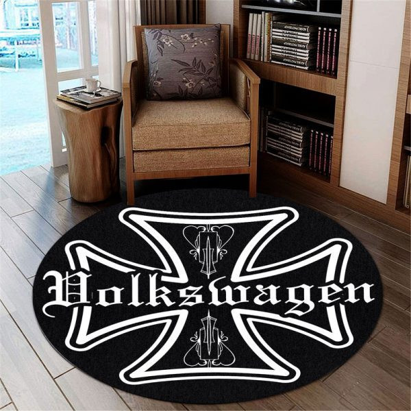 Personalized Iron Cross Hot Rod Round Mat Round Floor Mat Room Rugs Carpet Outdoor Rug Washable Rugs Xl (48In)
