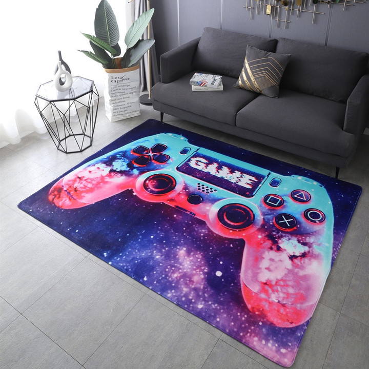 Anime Game Controller Kids Play Area Rugs For Gaming Room Child Play Room Cartoon Pattern 3D Printing Carpets for Living Room 2022 New