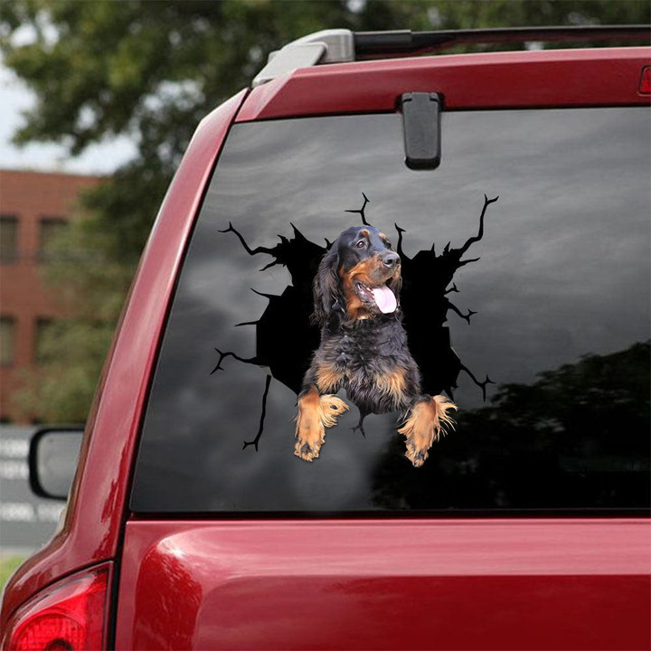 Gordon Setter Crack Stickers For Cars Funny Custom Sticker Maker Gift For Husband, The Office Car Decal 12x12IN 2PCS
