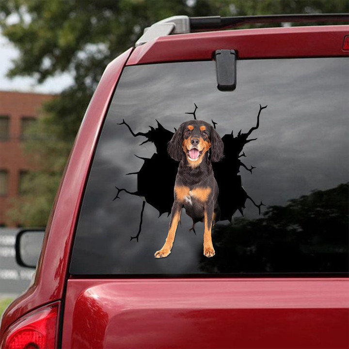 Gordon Setter Crack Decal For Rear Window Wiper Funny Faces Number Stickers Gifts, Wing Mirror Stickers 12x12IN 2PCS