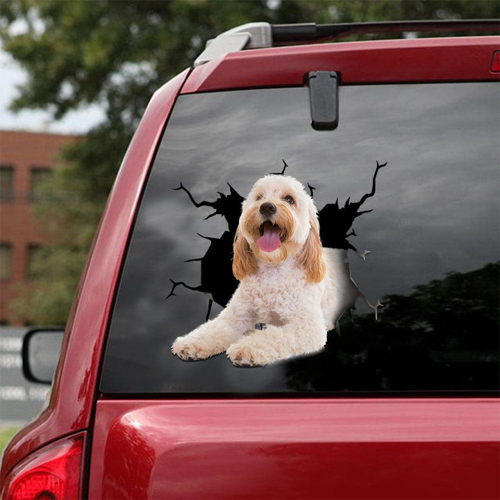 Cockapoo Crack Decal For Car Funny Jokes Stickers Get Well Soon Gifts, Bluey Car Stickers 12x12IN 2PCS