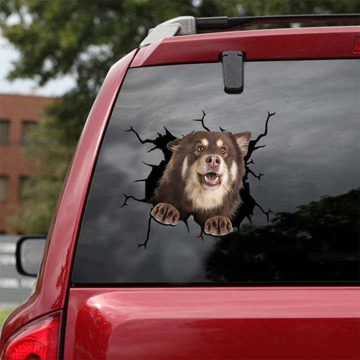 Finnish Lapphund Crack Dad Decal Funny Decal Valentine , Hippie Car Stickers 12x12IN 2PCS