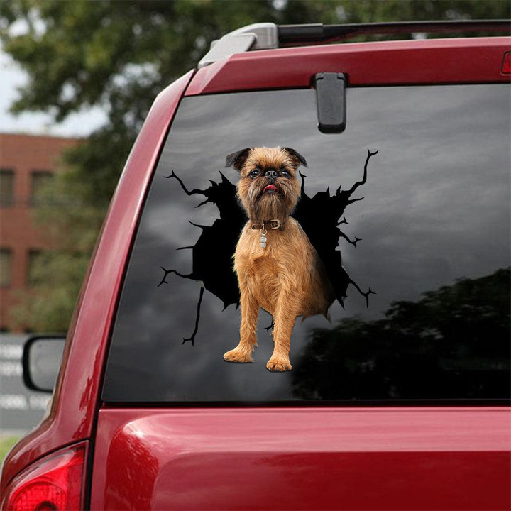 Brussel Griffon Crack Decals For Cars Hot Sticker Designs Graduation Gifts, Removable Car Window Decals 12x12IN 2PCS