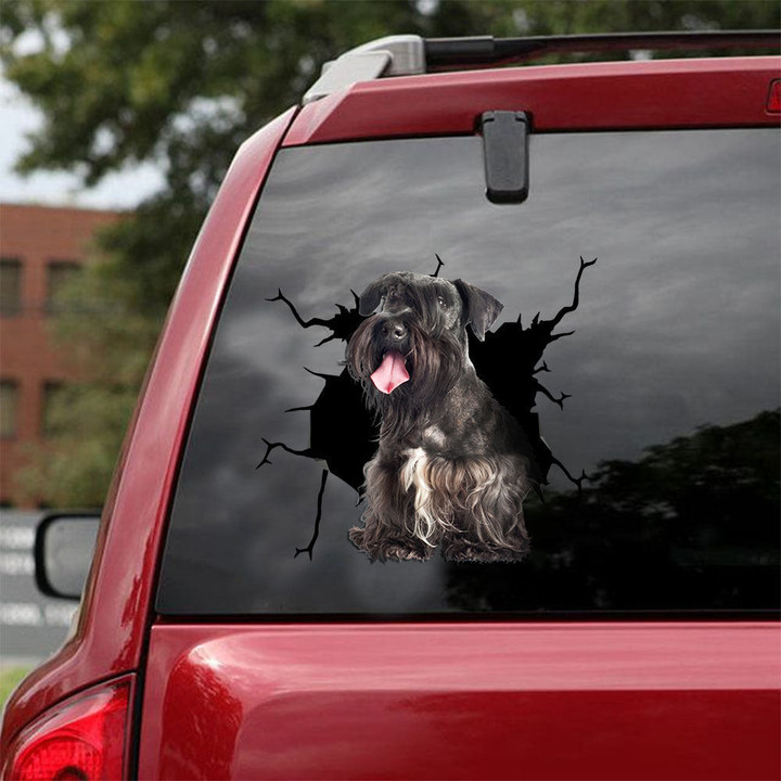 Cottish Terrier Crack Sticker Design Cuteness Overloaded Car Decal Stickers Gifts , Popular Bumper Stickers 12x12IN 2PCS