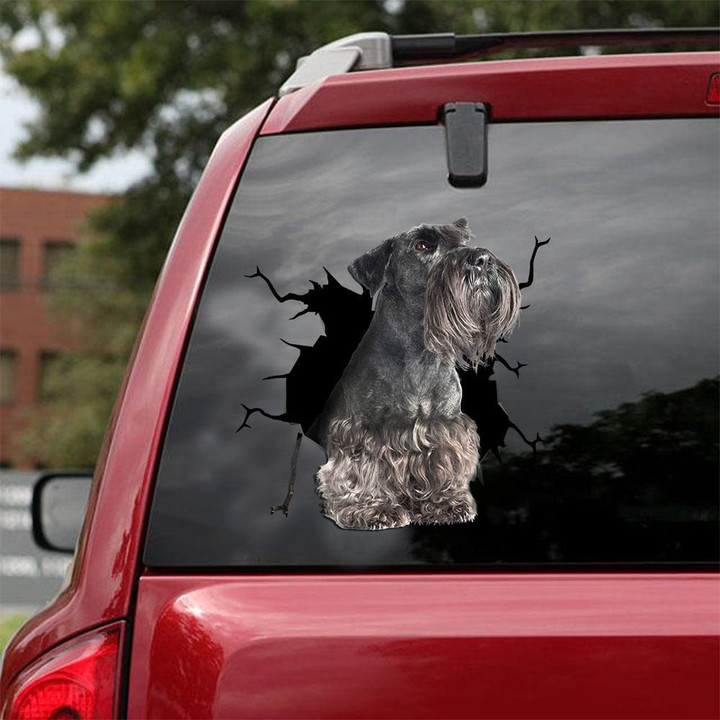 Cottish Terrier Crack Sticker Car Cuteness Overloaded Waterproof Stickers Cute Gifts , Vw Polo Stickers 12x12IN 2PCS