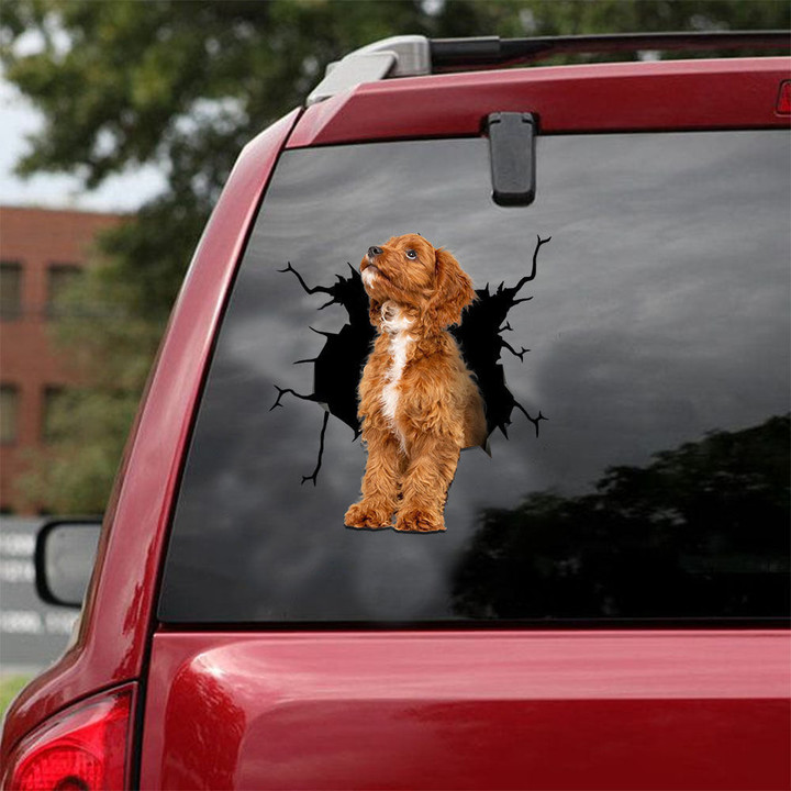 Cavoodle Crack Decor Decal Funny Birthday Memes Stickers Para Carros Christmas Gifts , Car Body Stickers 12x12IN 2PCS