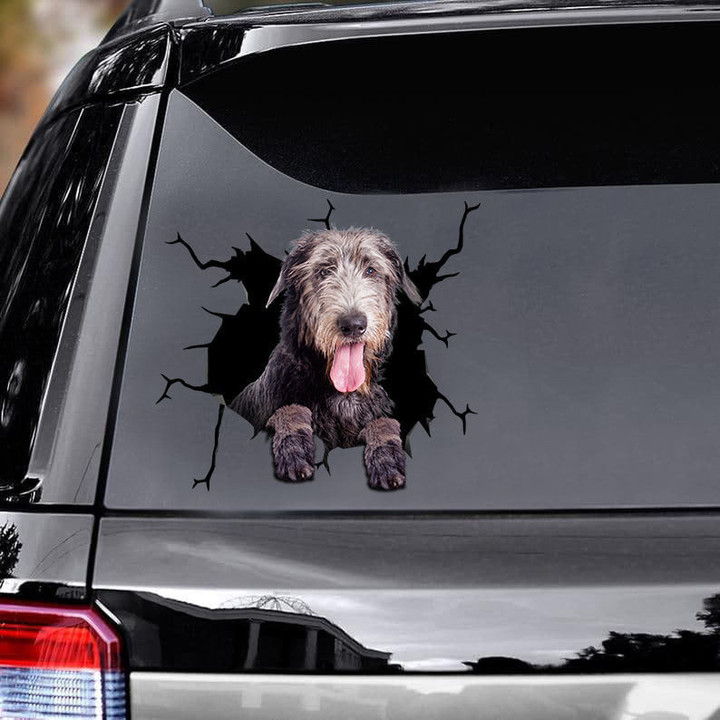 Irish Wolfhounds Crack Decal Sticker Car Corny Jokes Laptop Stickers Fathers Day Ideas, Queen Elizabeth Car Window Decal 12x12IN 2PCS