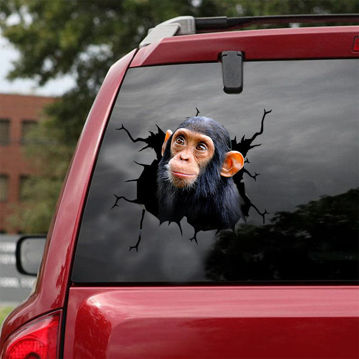 Chimpanzee Crack Decals Corny Jokes Sticker Sheets Mother'S Day , Benz Sticker 12x12IN 2PCS