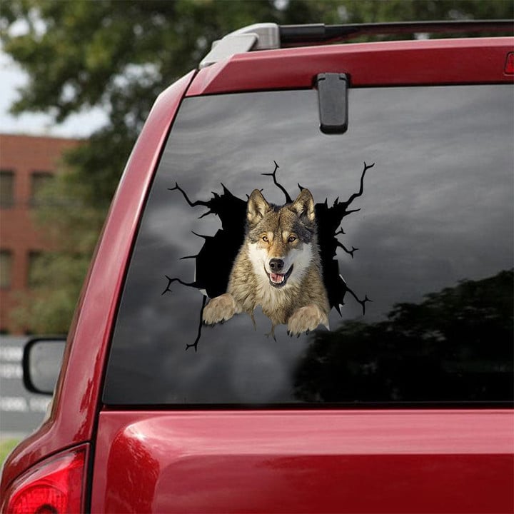 Wolf Crack Decals For Cars Be Cute Decal Stickers Ideas, Nerdy Car Decals 12x12IN 2PCS