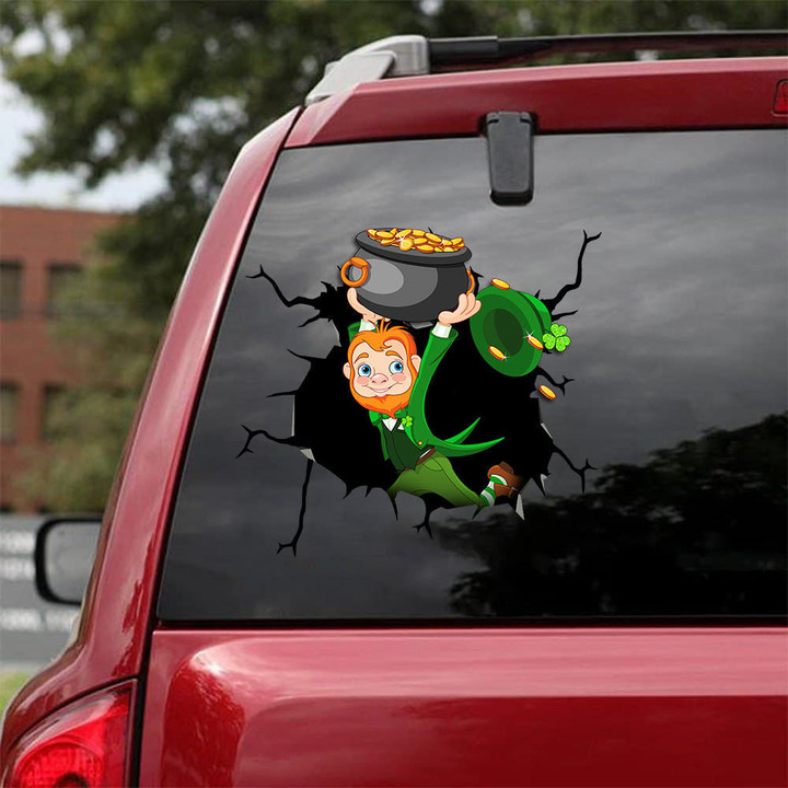 Saint Patrick'S Day Crack Decals For Cars Funny Gifs Computer Stickers , Seat Ibiza Stickers 12x12IN 2PCS
