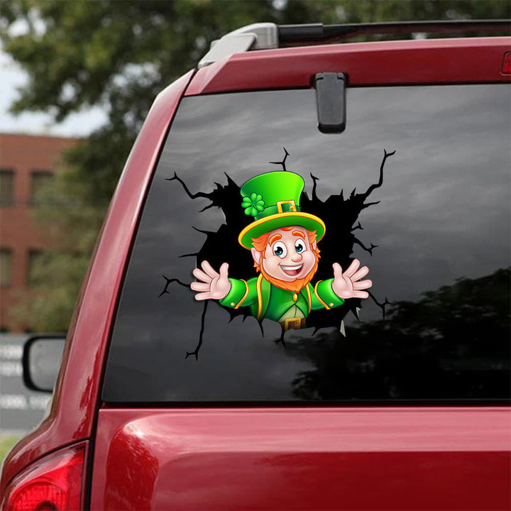 Saint Patrick'S Day Crack Decal For Boat Fun Sticker Designs , Stupid Car Stickers 12x12IN 2PCS