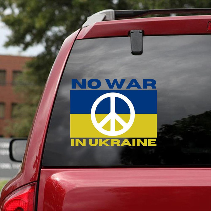 No War In Ukraine Sticker Car Vinyl Decal Sticker 12x12IN 2PCS
