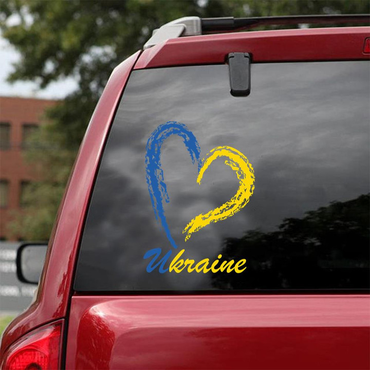 Love For Ukraine And Pease Sticker Car Vinyl Decal Sticker 12x12IN 2PCS