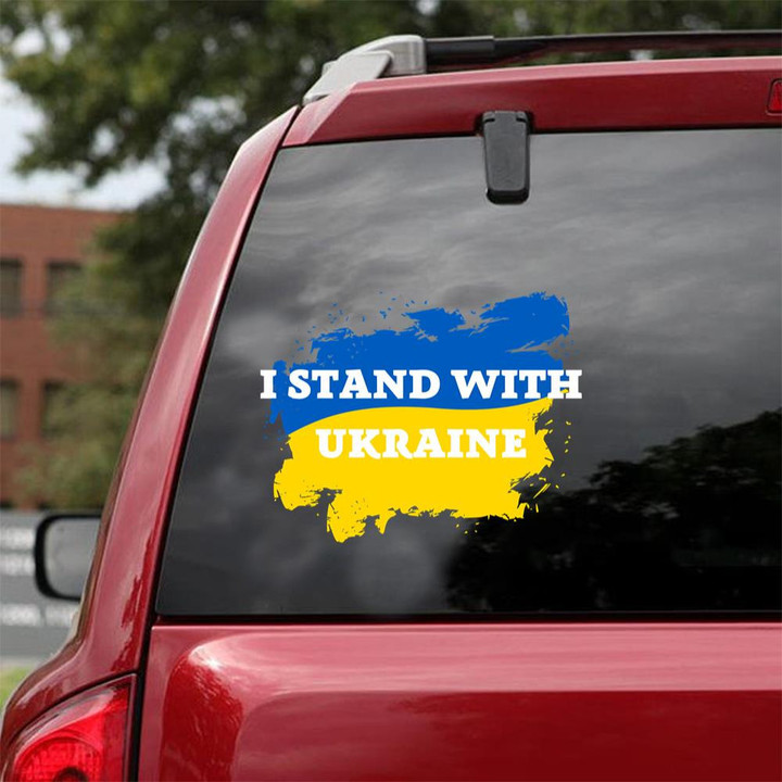 I Stand With Ukraine Sticker Car Vinyl Decal Sticker 12x12IN 2PCS