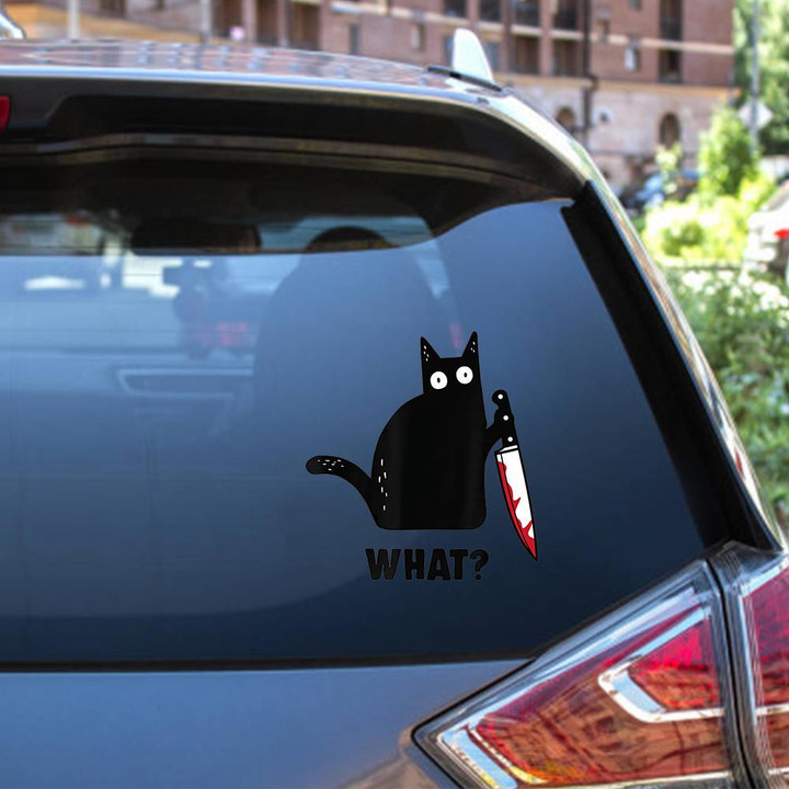Black Cat For Car Window Funny Water Bottle Labels Fathers Day Gifts 2022.Png Car Vinyl Decal Sticker Window Decals, Peel and Stick Wall Decals 12x12IN 2PCS