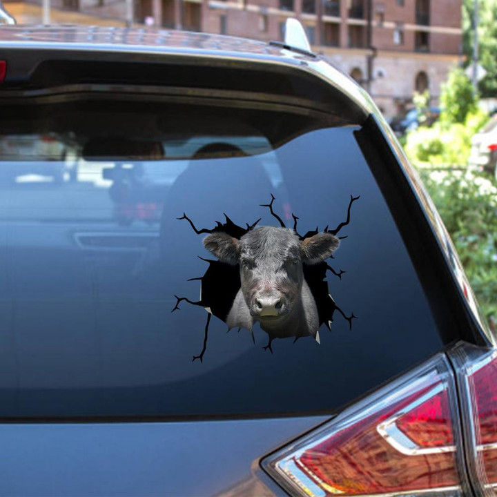 Cow Crack Window Decal Custom 3d Car Decal Vinyl Aesthetic Decal Funny Stickers Cute Gift Ideas Ae10387 Car Vinyl Decal Sticker Window Decals, Peel and Stick Wall Decals 12x12IN 2PCS