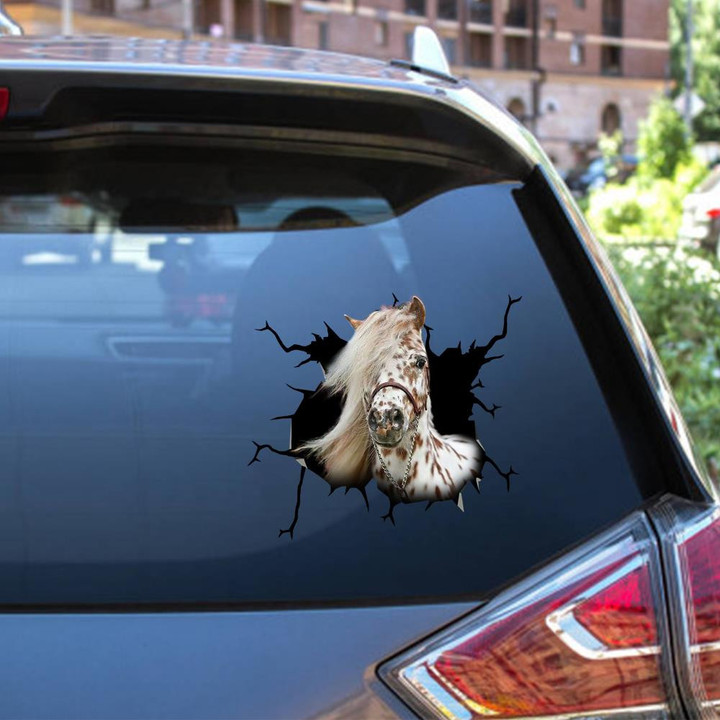 Horse Crack Window Decal Custom 3d Car Decal Vinyl Aesthetic Decal Funny Stickers Home Decor Gift Ideas Car Vinyl Decal Sticker Window Decals, Peel and Stick Wall Decals 12x12IN 2PCS