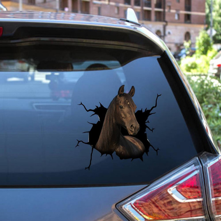 Morgan Horse Crack Window Decal Custom 3d Car Decal Vinyl Aesthetic Decal Funny Stickers Home Decor Gift Ideas Car Vinyl Decal Sticker Window Decals, Peel and Stick Wall Decals 12x12IN 2PCS