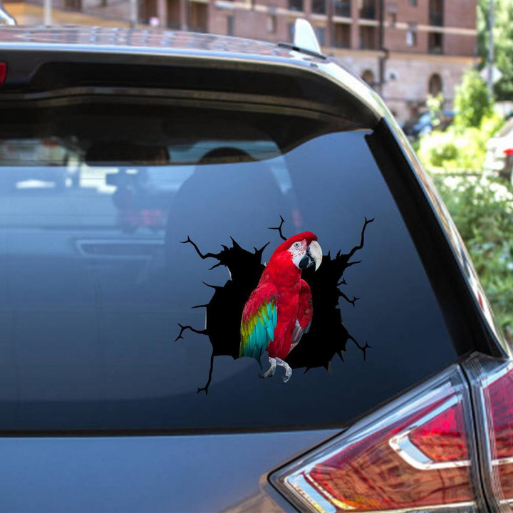 Parrot Crack Sticker Humor Stickers Anniversary Gift For Wife Car Vinyl Decal Sticker Window Decals, Peel and Stick Wall Decals 12x12IN 2PCS