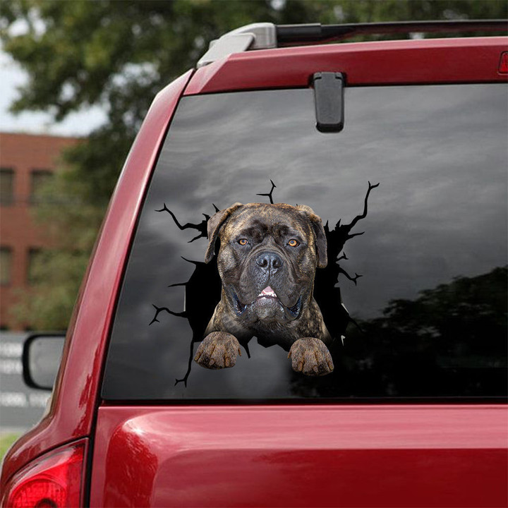 English Mastiff Crack Decal Car Humor Removable Stickers Gifts For Wife, Car Back Sticker 12x12IN 2PCS