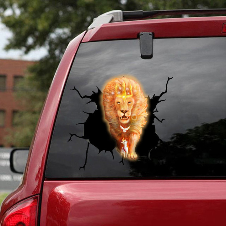 Lion King Crack Sticker Custom Funny Birthday Memes Stickers Para Carros Wedding Gifts, Uber Sticker For Car 12x12IN 2PCS