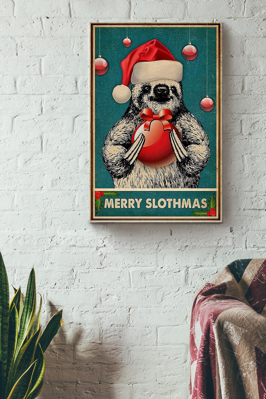 Merry Slothmas Merry Chrismas Holiday Canvas Painting Ideas