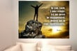 Scripture Canvas Never Be Disappointed Psalm 31:1 Christian Bible Verse Meaningful Framed Prints, Canvas Paintings Framed Matte Canvas 16x24