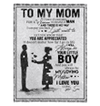 I Know It's Not Easy To Raise A Man Son Gifts For Mom Fleece Blanket
