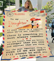 Letter Mom Gift For Daughter You Are Braver Than You Believe Fleece Blanket