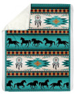 Horse Hippie Style Custom Design Gifts For Horse Lovers Fleece Blanket