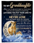 Lovely Message From Gaga For Granddaughters Fleece Blanket